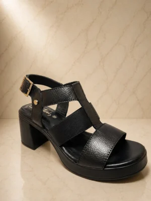 Sandalia Cavatini Plataforma ATEA	NEGRO