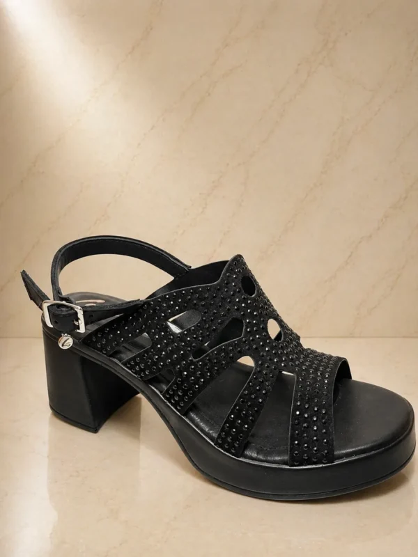 Sandalia Cavatini Plataforma GRISELA NEGRO