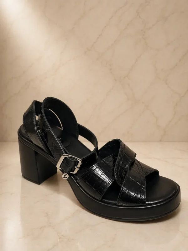 Sandalia Cavatini Plataforma GOYA NEGRO