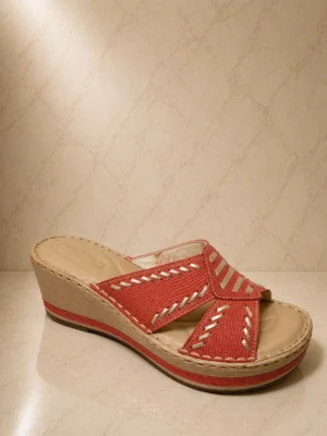 Sandalia Cavatini Plataforma ROJO